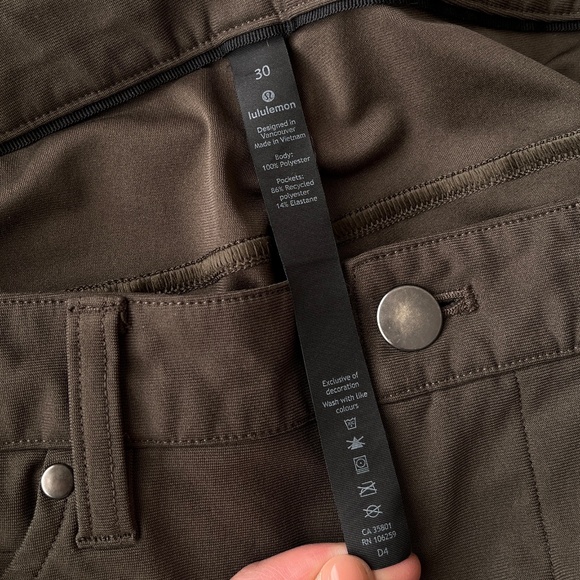 Lululemon ABC Slim *Warpstreme - Dark Olive 30 - Picture 5 of 5